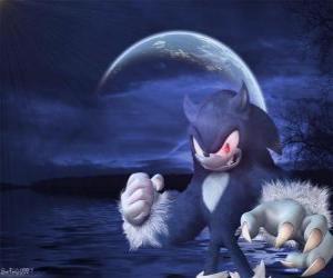 yapboz Sonik Werehog, son Sonic dönüşüm, gece onu kirpi bir kurt dönüşür